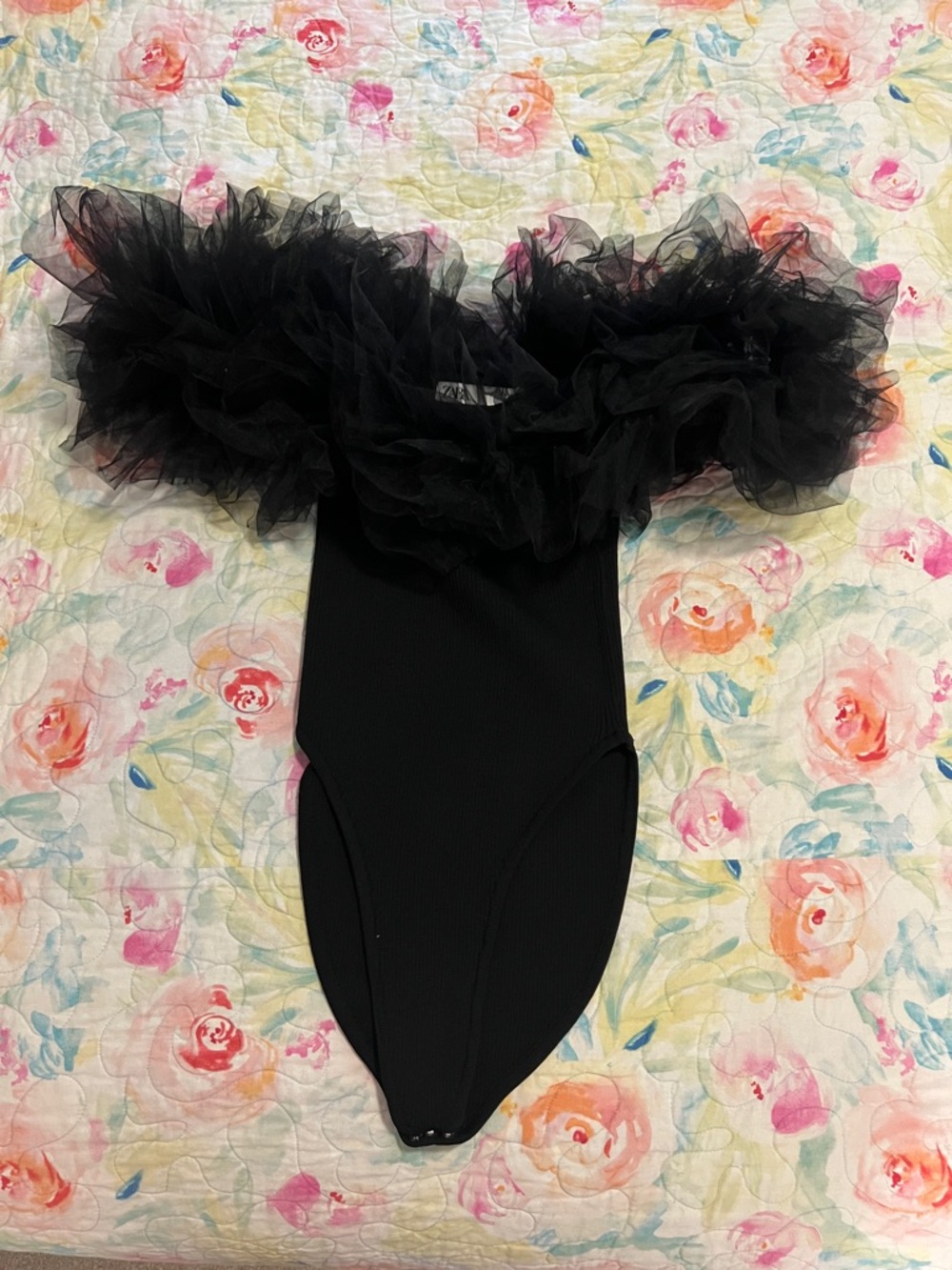 Tulle Off the Shoulder Zara Bodysuit